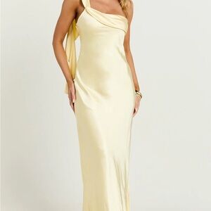 Showpo One-Shoulder Yellow Dress Calix